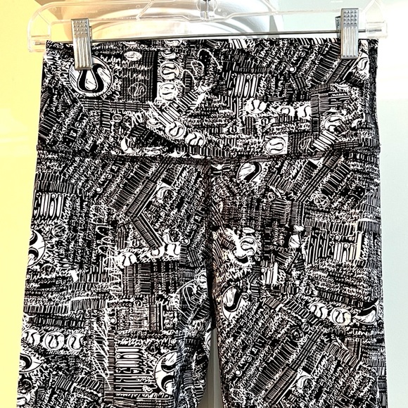 Lululemon Wunder Train High-Rise Tight 25" Tear It Up Alpine White Black Size 8 - Picture 7 of 13